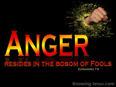 Ecclesiastes 7:9 Anger Resides In The Bosom Of Fools (red)